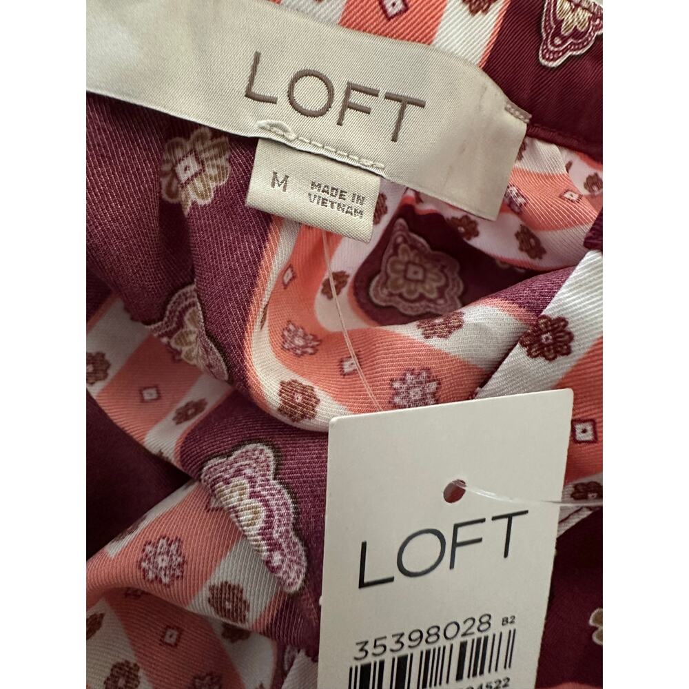 Loft Shirtdress Border Flounce Medium - Picture 8 of 9